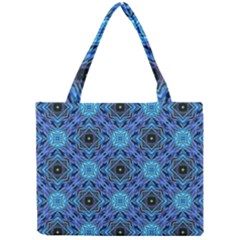 Blue Tile Wallpaper Texture Mini Tote Bag