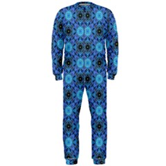 Blue Tile Wallpaper Texture OnePiece Jumpsuit (Men) 
