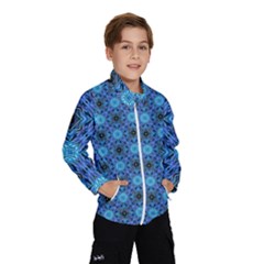 Blue Tile Wallpaper Texture Windbreaker (Kids)