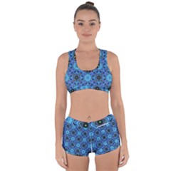 Blue Tile Wallpaper Texture Racerback Boyleg Bikini Set