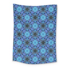 Blue Tile Wallpaper Texture Medium Tapestry