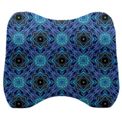 Blue Tile Wallpaper Texture Velour Head Support Cushion