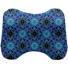 Blue Tile Wallpaper Texture Head Support Cushion