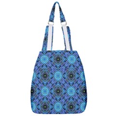 Blue Tile Wallpaper Texture Center Zip Backpack