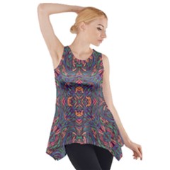 Tile Repeating Colors Textur Side Drop Tank Tunic