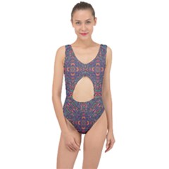 Tile Repeating Colors Textur Center Cut Out Swimsuit by Pakrebo