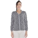 Black White Geometric Background Windbreaker (Women) View1