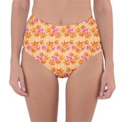 Maple Leaf Autumnal Leaves Autumn Reversible High-waist Bikini Bottoms by Pakrebo