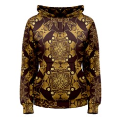 Gold Black Book Cover Ornate Women s Pullover Hoodie by Pakrebo