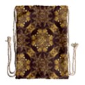 Gold Black Book Cover Ornate Drawstring Bag (Large) View1
