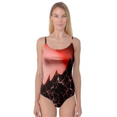 Sci Fi Red Fantasy Futuristic Camisole Leotard 