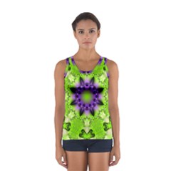 Pattern Abstract Background Art Green Sport Tank Top 