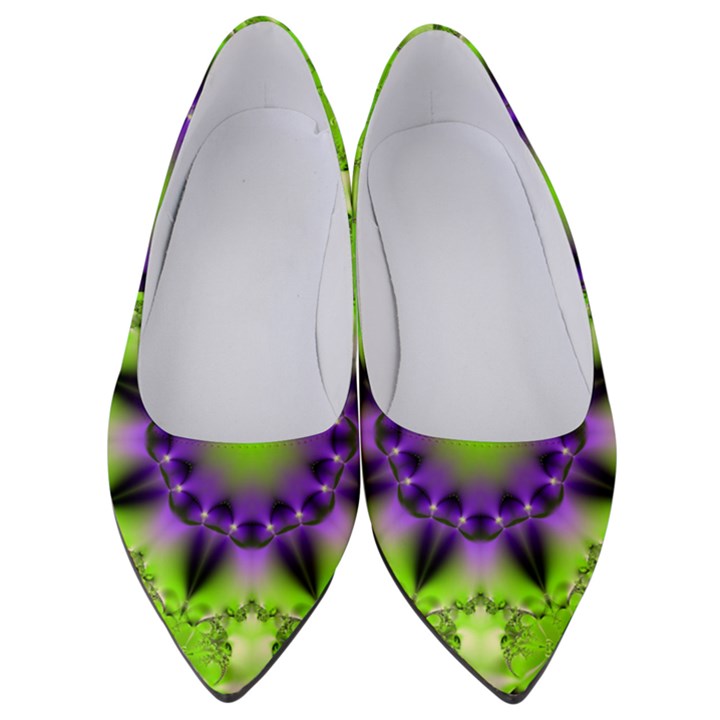 Pattern Abstract Background Art Green Women s Low Heels