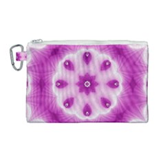 Pattern Abstract Background Art Purple Canvas Cosmetic Bag (large) by Pakrebo