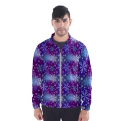 Snow White Blue Purple Tulip Windbreaker (men) by Pakrebo