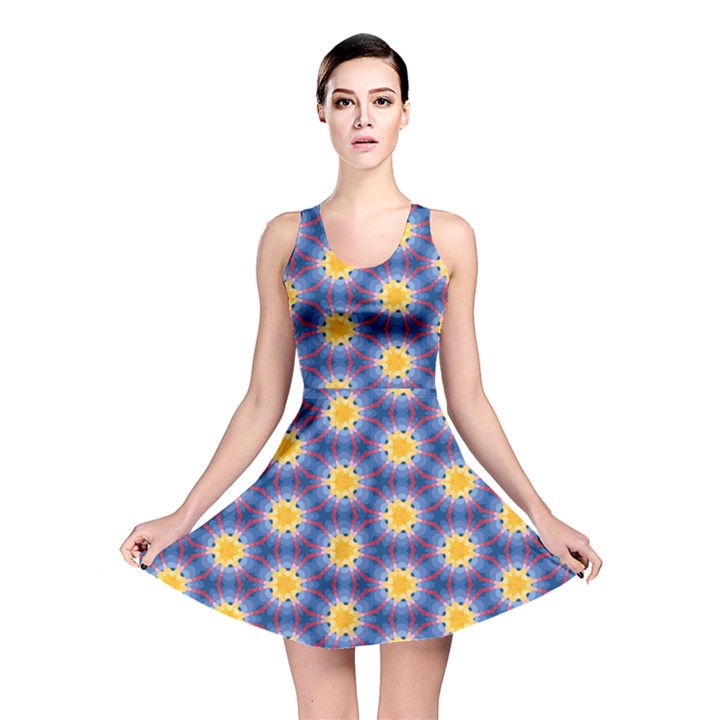 Graphic Pattern Seamless Reversible Skater Dress