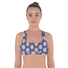 Graphic Pattern Seamless Cross Back Sports Bra