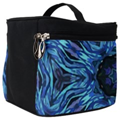 Background Blue Flower Make Up Travel Bag (big) by Pakrebo