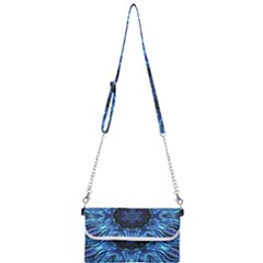 Background Blue Flower Mini Crossbody Handbag by Pakrebo