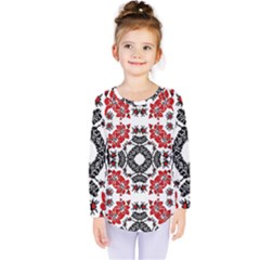 Ornament Seamless Pattern Element Kids  Long Sleeve Tee