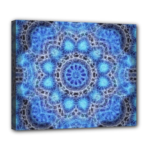 Fractal Mandala Abstract Deluxe Canvas 24  X 20  (stretched)