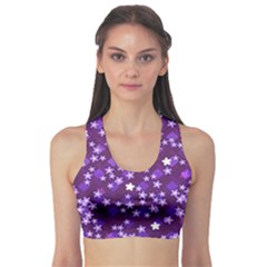 Textile Cross Pattern Square Sports Bra by Pakrebo