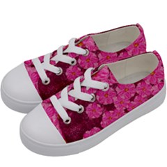 Cherry Blossoms Floral Design Kids  Low Top Canvas Sneakers by Pakrebo