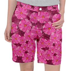 Cherry Blossoms Floral Design Pocket Shorts by Pakrebo