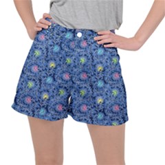 Floral Design Asia Seamless Pattern Stretch Ripstop Shorts by Pakrebo