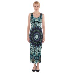 Pattern Abstract Background Art Fitted Maxi Dress