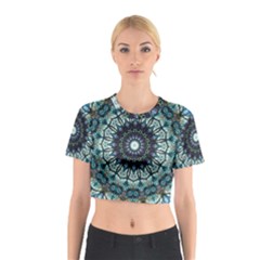 Pattern Abstract Background Art Cotton Crop Top by Pakrebo