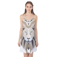 Polygonal Low Poly Lion Feline Camis Nightgown