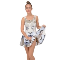 Polygonal Low Poly Lion Feline Inside Out Casual Dress