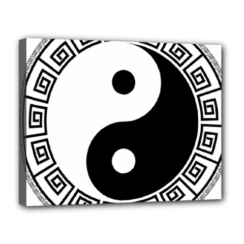 Yin Yang Eastern Asian Philosophy Canvas 14  X 11  (stretched) by Pakrebo