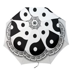 Yin Yang Eastern Asian Philosophy Folding Umbrellas by Pakrebo