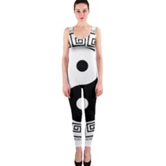 Yin Yang Eastern Asian Philosophy One Piece Catsuit by Pakrebo