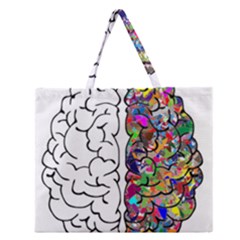 Brain Mind A I Ai Anatomy Zipper Large Tote Bag by Pakrebo