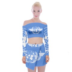 Flag Of Icao Off Shoulder Top With Mini Skirt Set by abbeyz71
