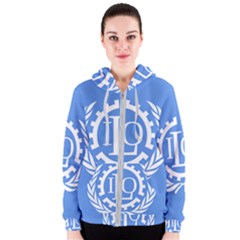 Flag Of International Labour Organization Women s Zipper Hoodie by abbeyz71