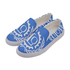 Flag Of International Labour Organization Women s Canvas Slip Ons by abbeyz71