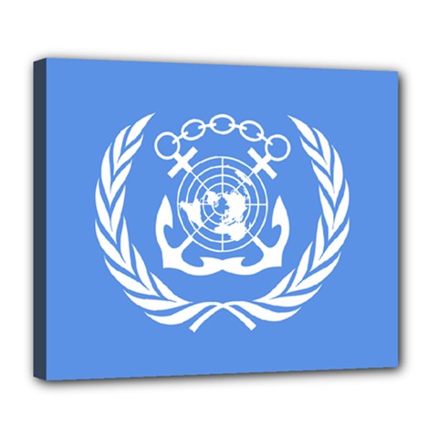 Flag Of International Maritime Organization Deluxe Canvas 24  X 20  (stretched) by abbeyz71