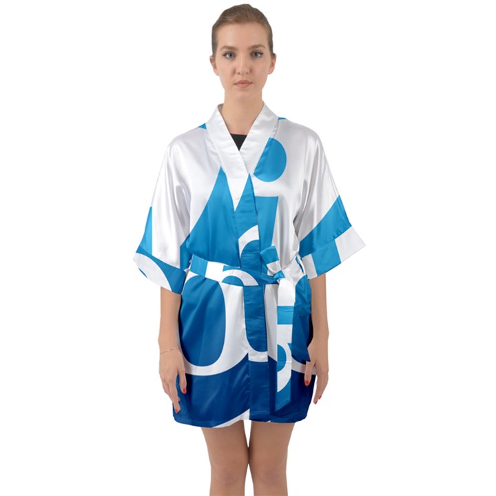 International Baccalaureate Logo Quarter Sleeve Kimono Robe