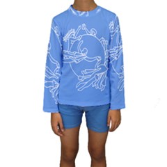 Flag Of Universal Postal Union Kids  Long Sleeve Swimwear by abbeyz71