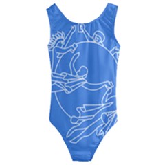 Flag Of Universal Postal Union Kids  Cut-out Back One Piece Swimsuit by abbeyz71