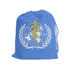 Flag Of World Health Organization Drawstring Pouch (xl) by abbeyz71