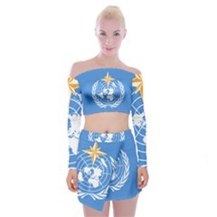 Flag Of World Meteorological Organization Off Shoulder Top With Mini Skirt Set by abbeyz71