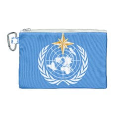 Flag Of World Meteorological Organization Canvas Cosmetic Bag (large) by abbeyz71