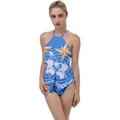 Flag Of World Meteorological Organization Go With The Flow One Piece Swimsuit by abbeyz71