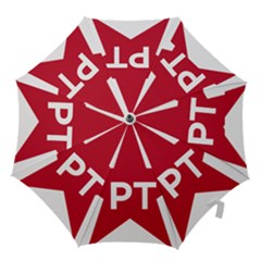 Logo Of Brazil Workers Party Hook Handle Umbrellas (medium) by abbeyz71
