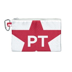 Logo Of Brazil Workers Party Canvas Cosmetic Bag (medium) by abbeyz71